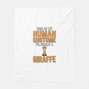 Grappige Giraffe Kostuum Vector T-shirt Ontwerp_1 Fleece Deken