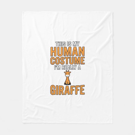 Grappige Giraffe Kostuum Vector T-shirt Ontwerp_1 Fleece Deken (Voorkant)