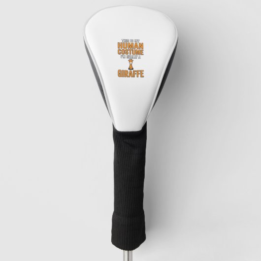Grappige Giraffe Kostuum Vector T-shirt Ontwerp_1 Golfheadcover (Voorkant)