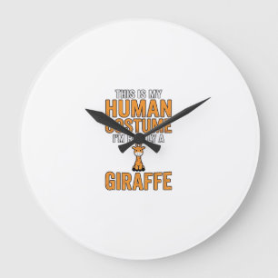 Grappige Giraffe Kostuum Vector T-shirt Ontwerp_1 Grote Klok