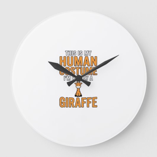 Grappige Giraffe Kostuum Vector T-shirt Ontwerp_1 Grote Klok (Voorkant)