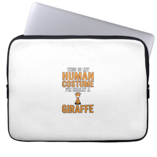 Grappige Giraffe Kostuum Vector T-shirt Ontwerp_1 Laptop Sleeve