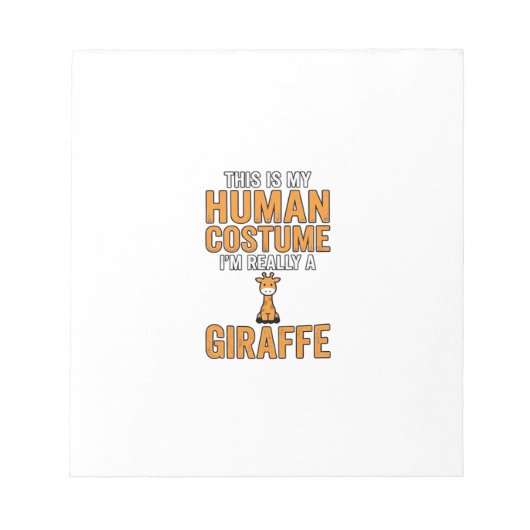 Grappige Giraffe Kostuum Vector T-shirt Ontwerp_1 Notitieblok (Voorkant)