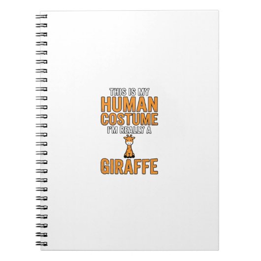Grappige Giraffe Kostuum Vector T-shirt Ontwerp_1 Notitieboek (Voorkant)
