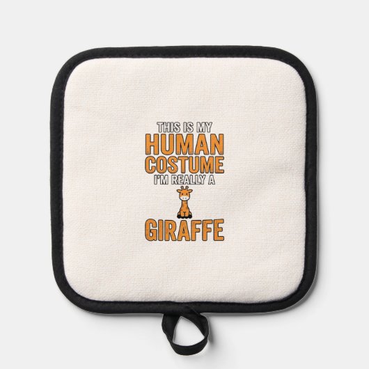 Grappige Giraffe Kostuum Vector T-shirt Ontwerp_1 Pannenlap (Voorkant)