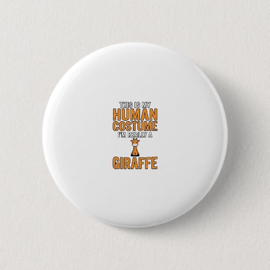 Grappige Giraffe Kostuum Vector T-shirt Ontwerp_1 Ronde Button 5,7 Cm (Voorkant)