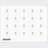 Grappige Giraffe Kostuum Vector T-shirt Ontwerp_1 Ronde Sticker (Vel)