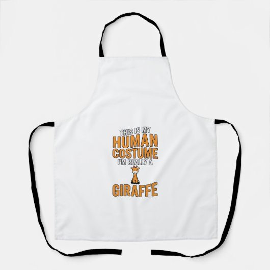 Grappige Giraffe Kostuum Vector T-shirt Ontwerp_1 Schort (Voorkant)