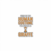 Grappige Giraffe Kostuum Vector T-shirt Ontwerp_1 Sticker (Voorkant)