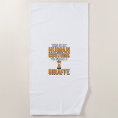 Grappige Giraffe Kostuum Vector T-shirt Ontwerp_1 Strandlaken (Voorkant)