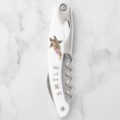 Grappige Giraffe Kurkentrekker Glimlach - Aangepas (Achterkant)