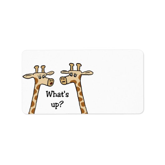 Grappige Giraffe labels (Voorkant)
