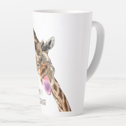 Grappige Giraffe Latte Mok Glimlach - Aangepaste t (Rechterhoek)