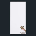 Grappige Giraffe Magnetisch Notitieblok<br><div class="desc">Grappige Magnetische Notitieblokken met Giraffe Tongue Out en Speelse Wink - Smile Animal Cartoon Drawing - of Kies / Voeg Uw Unieke Tekst / Lettertype / Kleur - Maak Uw Speciale Notitieblok Magnets Gift - Formaat wijzigen en verplaatsen of verwijderen en elementen / afbeelding toevoegen met maatwerktool ! - Tekenen...</div>