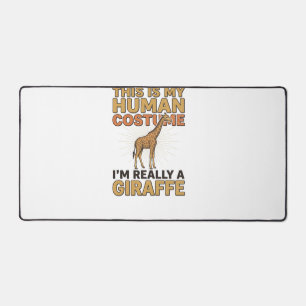 Grappige Giraffe Menselijke Kostuum Vintage Gravur Bureaumat
