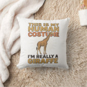 Grappige Giraffe Menselijke Kostuum Vintage Gravur Kussen (Deken)
