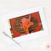 Grappige Giraffe met coole tekst Hakuna Matata Des Rechthoekige Sticker (Envelop)