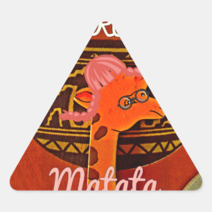 Grappige Giraffe met coole tekst Hakuna Matata Des Sticker