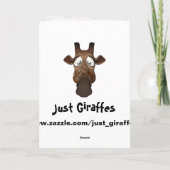 Grappige Giraffe met de Kerstkaart van het Pet van Feestdagen Kaart (Achterkant)