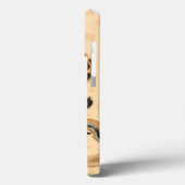 Grappige Giraffe met Roos iPhone Case (Achterkant / Links)