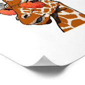 Grappige Giraffe met Zonnebril Cadeau idee voor Gi Poster (Hoek)