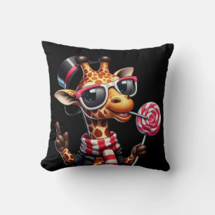 Grappige Giraffe met zonnebril Kussen