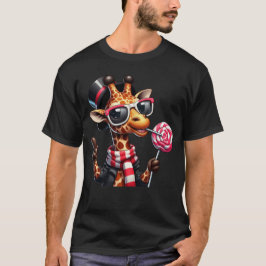 Grappige Giraffe met zonnebril T-shirt