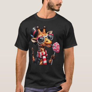 Grappige Giraffe met zonnebril T-shirt