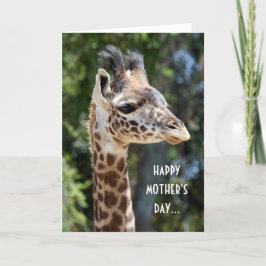 Grappige Giraffe Moederdag, van de leuke! #2 Kaart
