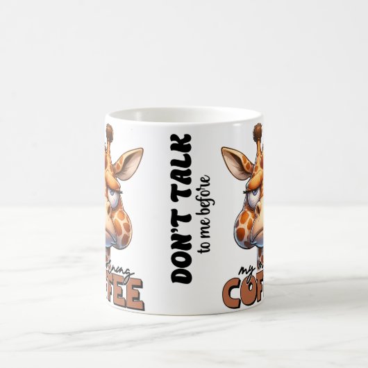 Grappige Giraffe Mok - 'Praat niet met me voor mij (Center)