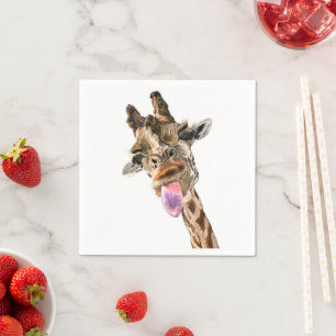 Grappige Giraffe Napkins Smile Servet