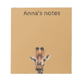 Grappige giraffe notitieblok