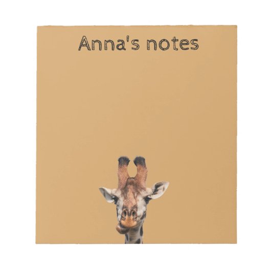 Grappige giraffe notitieblok (Voorkant)