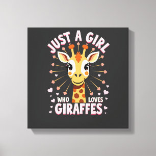 Grappige Giraffe Ontwerp Voor Vrouwen Meisjes Safa Canvas Afdruk