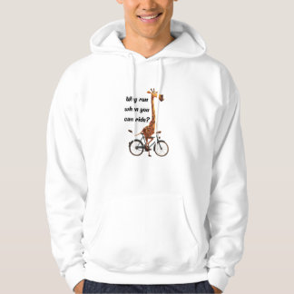 Grappige Giraffe op de fiets Waarom rennen als je  Hoodie