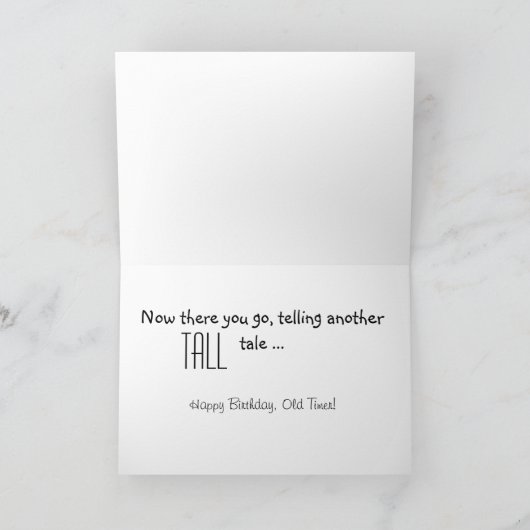 Grappige Giraffe Ouderdom Verjaardag Kaart (Binnen)