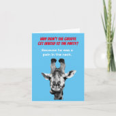 Grappige Giraffe Papa Grap Card Kaart (Voorkant)