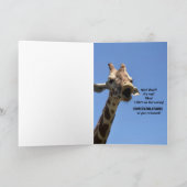 Grappige Giraffe Pensioen Kaart (Binnen)