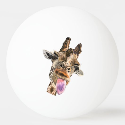 Grappige Giraffe Ping Pong Ballen (Achterkant)