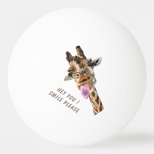 Grappige Giraffe Ping Pong Ballen (Voorkant)