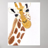 Grappige Giraffe Poster (Voorkant)