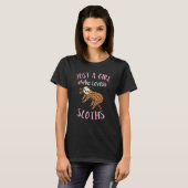 Grappige Giraffe Print Luiaard Shirt Gewoon Een Me (Voorkant volledig)