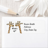 Grappige Giraffe retour adreslabels Etiket (Insitu)