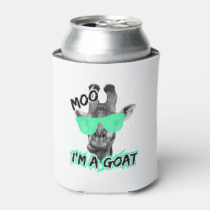 Grappige Giraffe Shirt Moo Ik ben een geit Schatti Blikjeskoeler