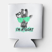 Grappige Giraffe Shirt Moo Ik ben een geit Schatti Blikjeskoeler (Voorkant)