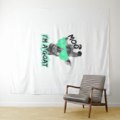 Grappige Giraffe Shirt Moo Ik ben een geit Schatti Wandkleed (In Situ (horizontaal))