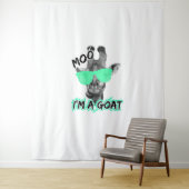 Grappige Giraffe Shirt Moo Ik ben een geit Schatti Wandkleed (In situ)
