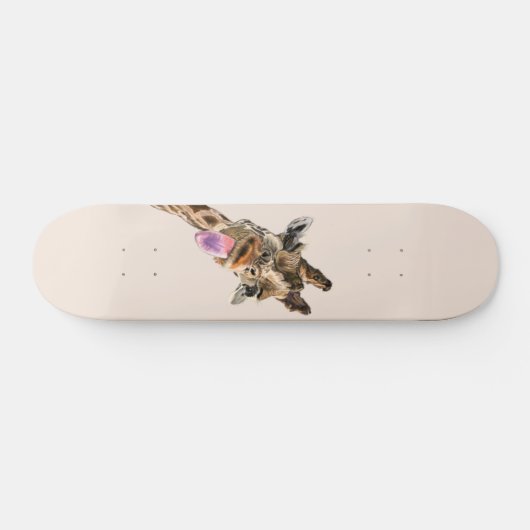 Grappige Giraffe Skateboard (Horizontaal)