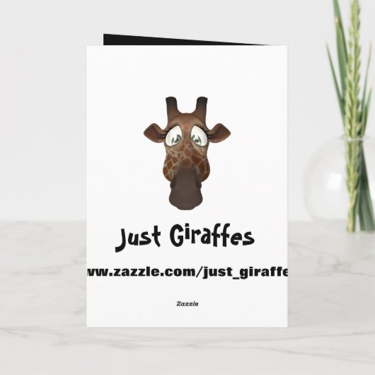 Grappige Giraffe & Spider Halloween Kaart (Achterkant)
