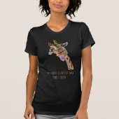 Grappige Giraffe T-shirt Aangepaste tekst (Voorkant)